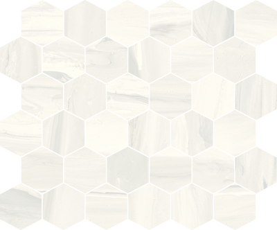 Blue / 2” Hexagon Mosaic / Porcelain Matte