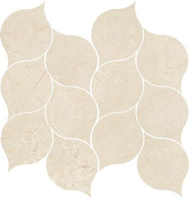 Marfil / 11.38x10.71 Hoja Mosaic / Porcelain Matte