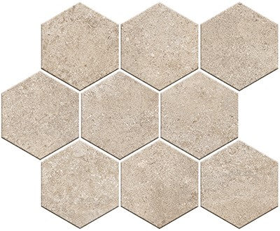 Walnut / 4.3x4.63 Hexagon Mosaic / Matte