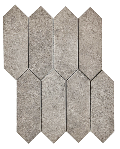 Rock / 2x6.5 Picket Stretch Mosaic / Matte