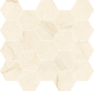 Crema / 2.5x3 Hexagon Mosaic / Matte