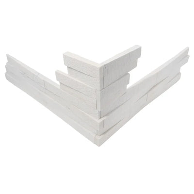 Alabaster / Interwoven Corner 4 pc set 5.88x21.63 / Bush Hammered