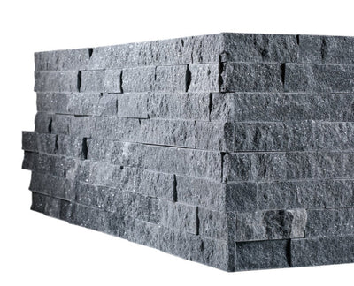 Charcoal Glint / Ledger Corner 6x24 / Split Faced