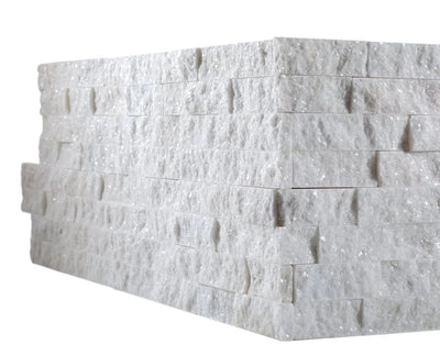 Frost White / Ledger Corner 6x24 / Split Faced