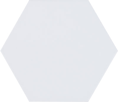 White / 8x9 Hexagon / Porcelain Matte