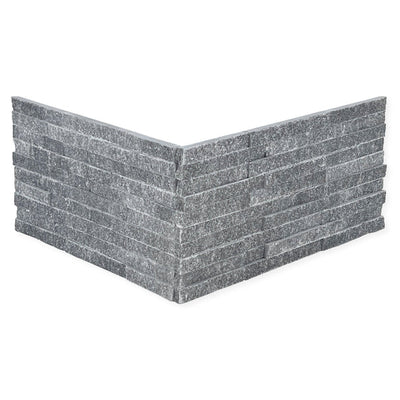 Charcoal Glint / Mini Corner Split 3x11.75 / Split Faced