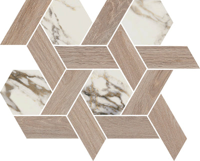 Multicolor / Venice Hexagon Deco Mosaic / Glossy