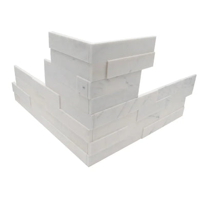 Alabaster / Precipice Corner 4 Pc Set 7.88x21.63 / Honed