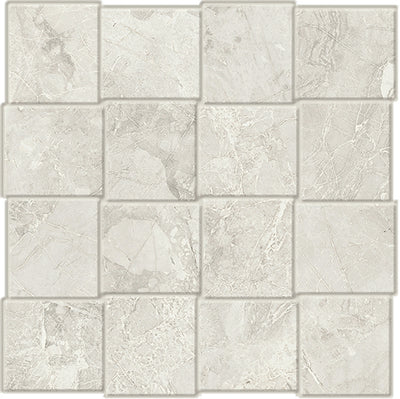 Savoy White / 2.72x3 Basket Mosaic / Matte