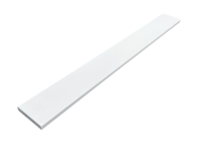 Super White Quartz / 4x36 Single Hollywood Bevel / Polished