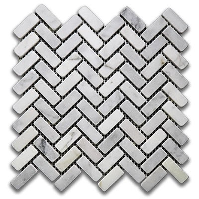 Grey / .75x2 Herringbone / Tumbled
