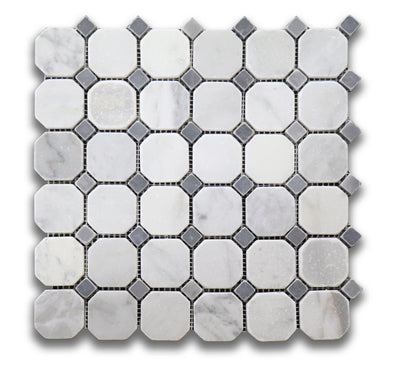 Grey / 2x2 Octagon / Tumbled