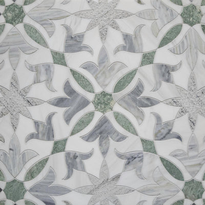 Gardenia / Mosaic / Leather & Honed