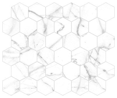 Gray / 2x2 Hexagon Mosaic / Porcelain Matte