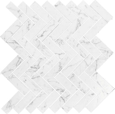 Gray / 1x3 Herringbone Mosaic / Porcelain Matte