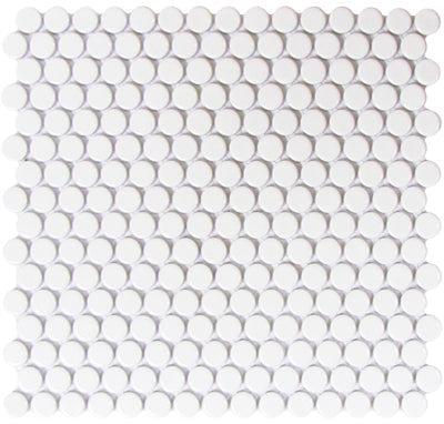 White / Penny Rounds / Glossy