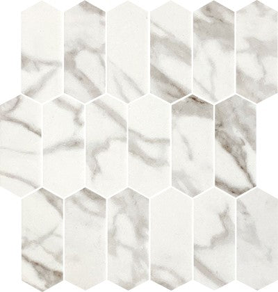 Calacatta / 1.75x4.75 Picket Mosaic / Matte