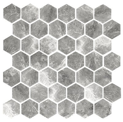 Bardiglio / 2x2 Hexagon Mosaic / Matte