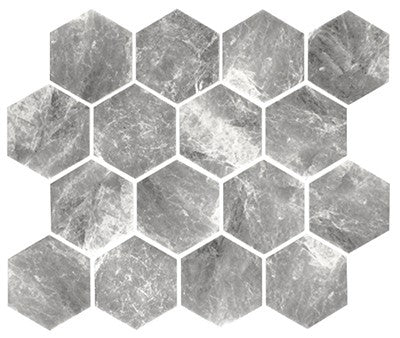 Bardiglio / 3x3 Hexagon Mosaic / Matte