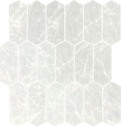 Silver Gray / 1.75x4.75 Picket Mosaic / Matte