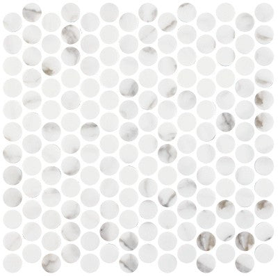 Calacatta / Penny Rounds / Matte