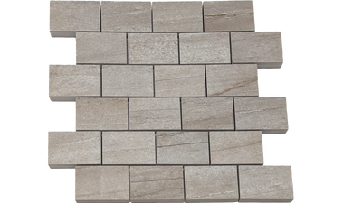 Greige / 2x3 Brick Mosaic / Matte