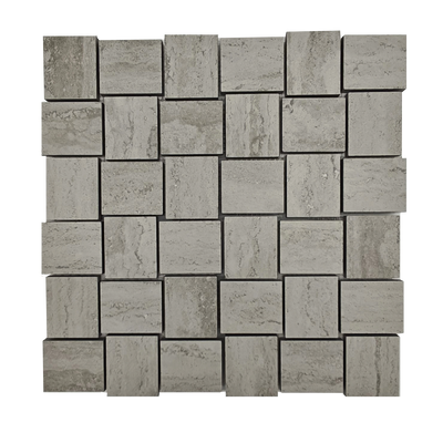 Grey Vein / 1.5x2 Intreccio Mosaic / Matte