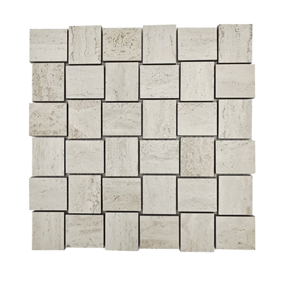 Ivory Vein / 1.5x2 Intreccio Mosaic / Matte
