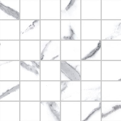 Statuario / 2x2 Mosaic / Porcelain Matte