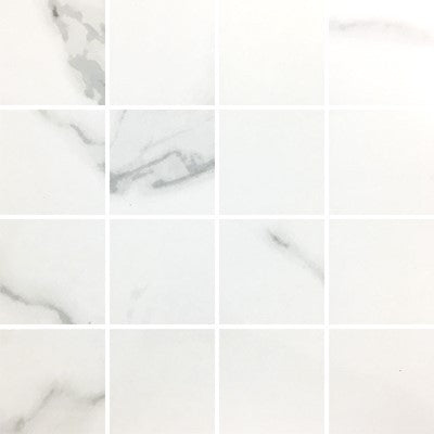Calacatta Blanco / 3x3 Mosaic / Glossy