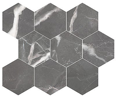 Cenerino / 4x4.5 Hexagon Mosaic / Matte