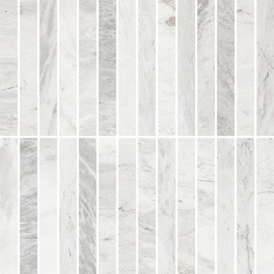 Grey / .75x6 Stacked Mosaic / Honed