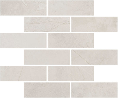 Bianco / 2x6 Interlocking Brick Mosaic / Matte