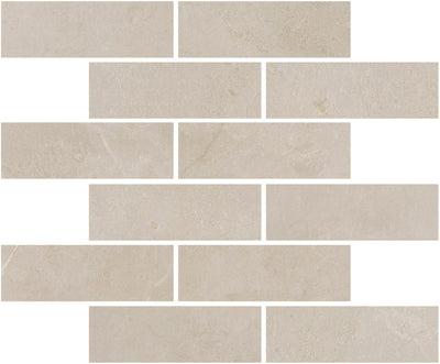 Champagne / 2x6 Interlocking Brick Mosaic / Matte