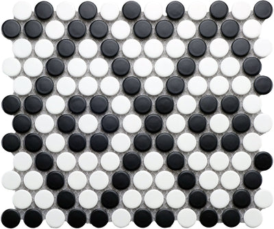 White & Black / Penny Rounds / Matte