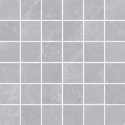 Silver / 2x2 Mosaic / Porcelain Matte
