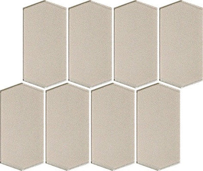 Quartz / 3x6 Elongated Hexagon Mosaic / Glossy