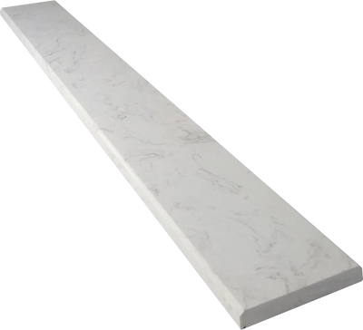 Super Statuary Quartz / 4x36 Double Bevel / Polished