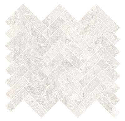 White / 1x3 Herringbone Mosaic / Matte