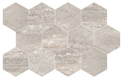 Taupe / 4x4.5 Hexagon Mosaic / Matte