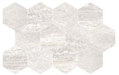 White / 4x4.5 Hexagon Mosaic / Matte