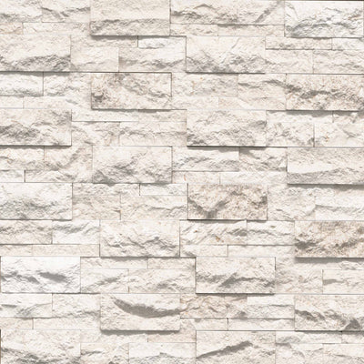 Mayra White Limestone / 9x24 / Splitface