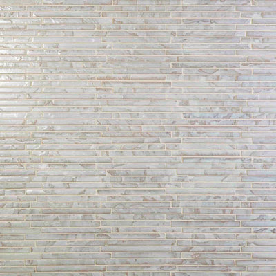 Erin Adams Snow Drift / 1x12 Mesh Mosaic / Glazed Limestone