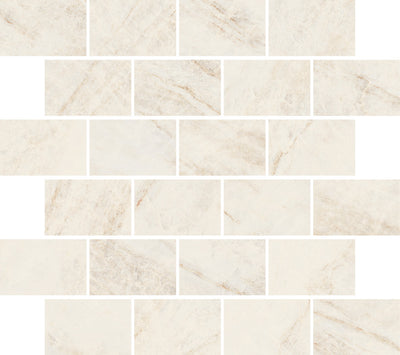 White / 2x3 Muretto Brick Mosaic / Matte