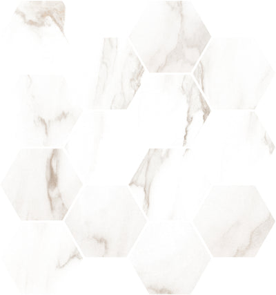 Oro / 11.14x10.43 Hexagon Mosaic / Porcelain Matte