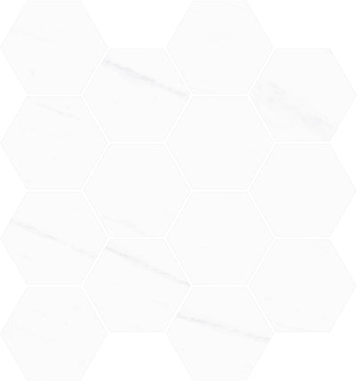 Dolomite / 11.14x10.43 Hexagon Mosaic / Porcelain Matte