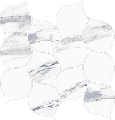 Oceanic / 11.38x10.71 Hoja Mosaic / Porcelain Matte