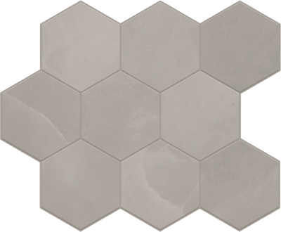 Mercury / 3.8x4.4 Hexagon Mosaics / Matte