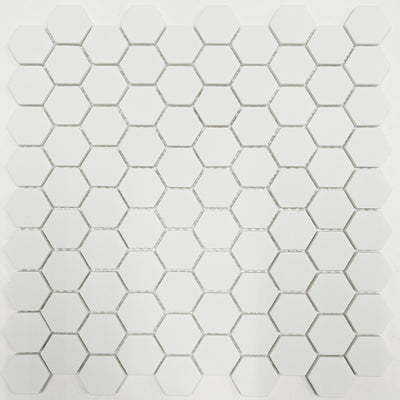 Chalk / 1-3/16in Hexagon Mosaic / Matte