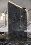 Calacatta White 48x48 and 48x110 and Marquina Gold 48x110 installation image
